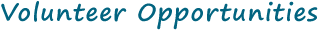 Volunteer Opportunities
